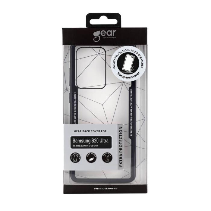GEAR - GEAR Mobilskal med Tempererat Glas Svart Samsung S20 Ultra