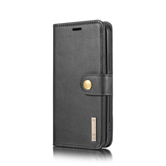 UTGATT1 - DG.MING Detachable Äkta Läder Plånboksfodral iPhone 12 Mini - Svart