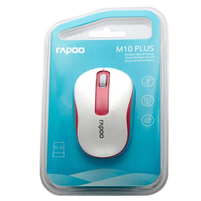 Rapoo - RAPOO Mus M10+ 2.4 GHz Trådlös Optisk Röd