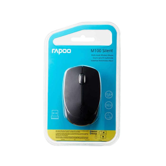 Rapoo - RAPOO Mus M100 Multi-Mode Trådlös Optisk Mörkgrå