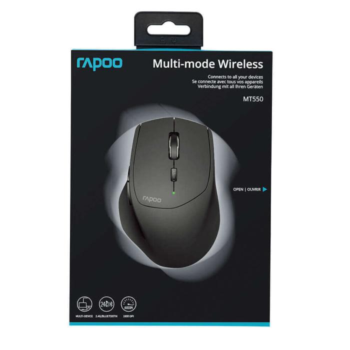 Rapoo - RAPOO Mus MT550 Multi-Mode Trådlös Optisk Svart
