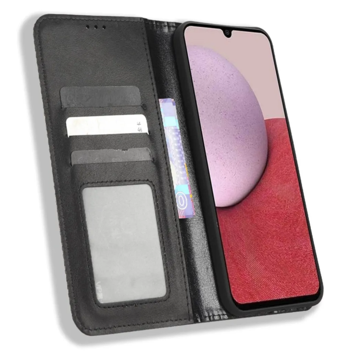 Taltech - Galaxy A14 5G/4G Plånboksfodral Retro - Svart