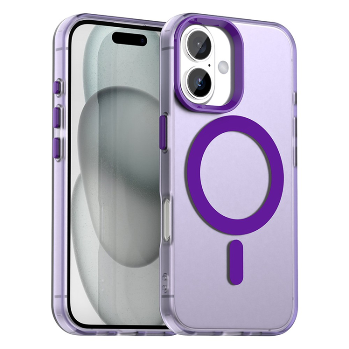 A-One Brand - iPhone 17 Mobilskal MagSafe Anti Drop Hybrid - Lila