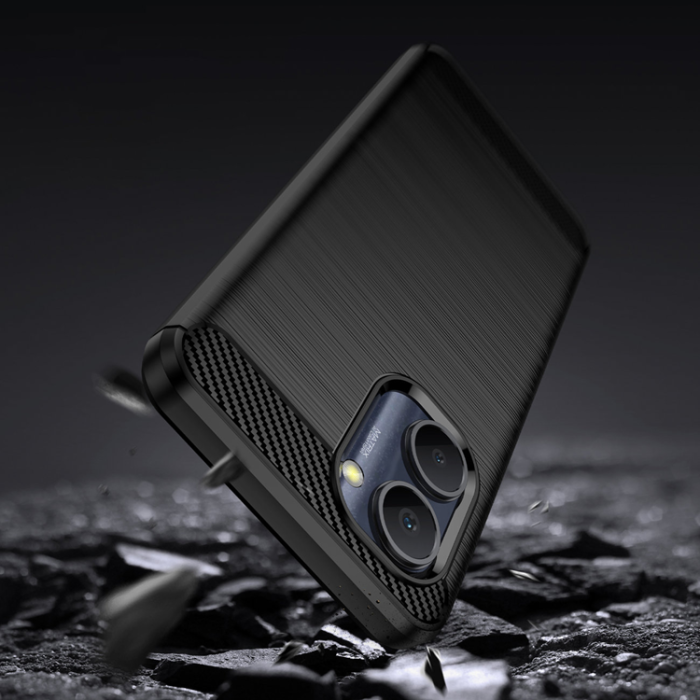 OEM - Realme C33 Mobilskal Carbon Silicone - Svart