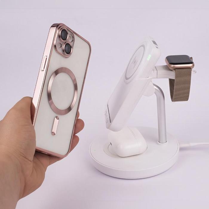 Forever - Forever 5-in-1 Trådlös Laddare Magsafe iPhone, Apple Watch, AirPods