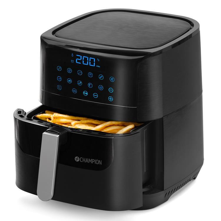 CHAMPION Air Fryer XL Ceramic 5.5L 1800W AF600 - Svart