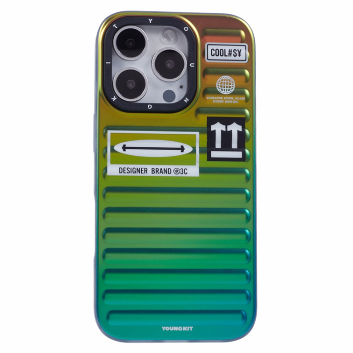 YOUNGKIT - YOUNGKIT iPhone 16 Pro Max Mobilskal Suitcase Style - Flerfärgad
