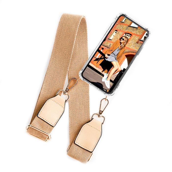 Boom of Sweden - Boom iPhone 13 skal med mobilhalsband- Belt Beige