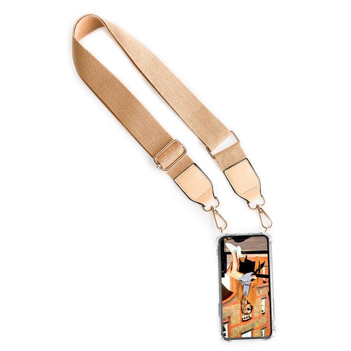 Boom of Sweden - Boom iPhone 13 skal med mobilhalsband- Belt Beige