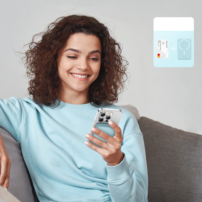 BASEUS - Baseus Mini Magnetisk Trådlös Powerbank 10000mAh 30W - Blå