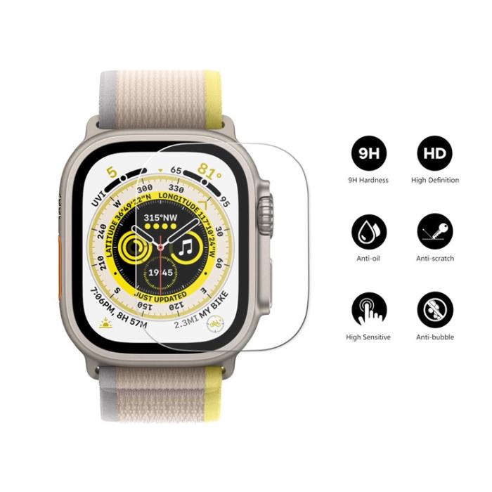 OEM - [2-PACK] Apple Watch Ultra (49mm) Härdat Glas Skärmskydd 9H HD - Clear