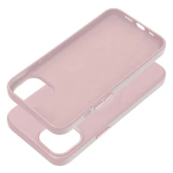 OEM - iPhone 15 Plus Mobilskal Magsafe Läder Roar - Rosa