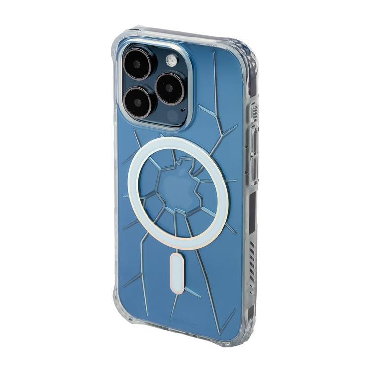 Kingxbar iPhone 15 Pro Mobilskal Magsafe PQY Crack - Transparent | 2353 | AlltMobil