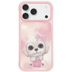 NIMMY - Nimmy iPhone 17 Pro Mobilskal Big Eyed Pet 2.0 Dog - Rosa