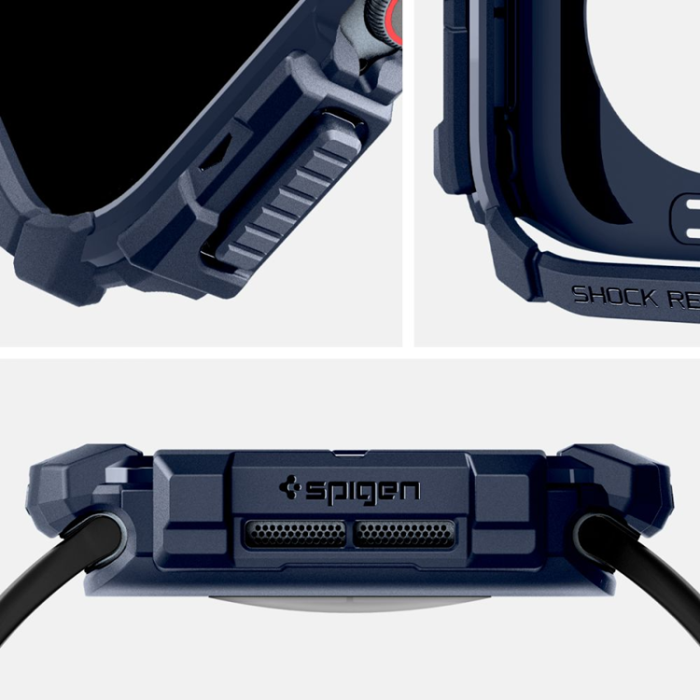 Spigen - Spigen Apple Watch 10 (46mm) Skal Rugged Armor - Marinblå