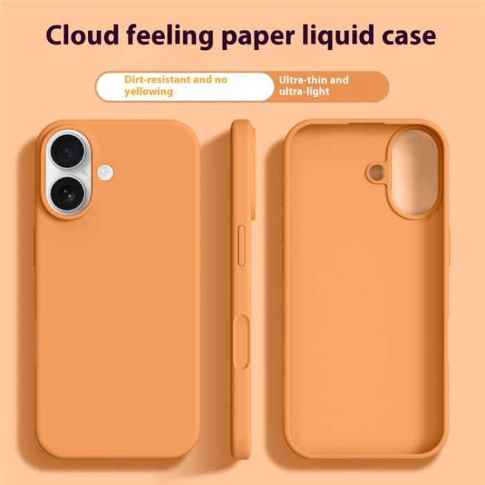 A-One Brand - iPhone 17 Mobilskal Anti-Scratch Silikon+PC - Sunset Orange