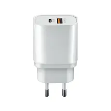 Forever - Forever Snabbladdare 20W 1xUSB-C 1xUSB-A PD QC 3.0 - Vit