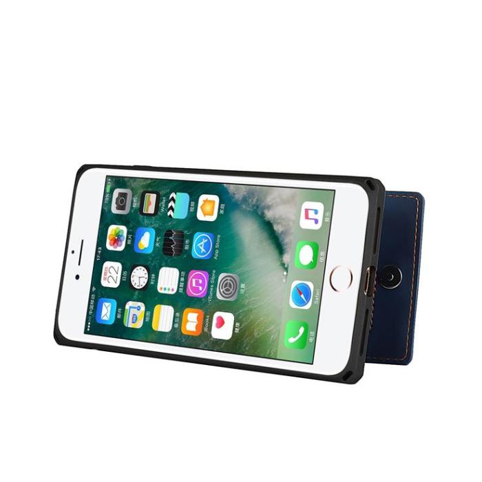 OEM - Skal med Kortplatser till iPhone 7/8 Plus - Blå