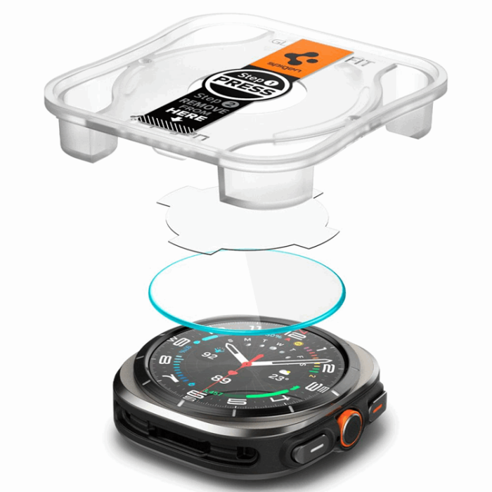 Spigen - [2-Pack] Spigen Galaxy Watch Ultra (47mm) Härdat glas Skärmskydd EZ Fit