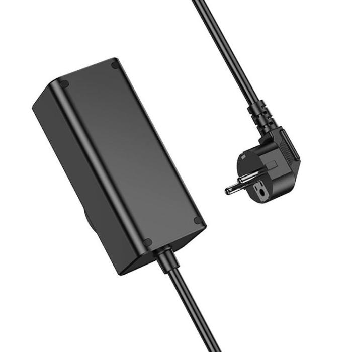 Hoco - Hoco Förlängningssladd 67W 1 uttag 3xTyp-C 1xUSB-A PD QC3.0 3A 2m - Svart