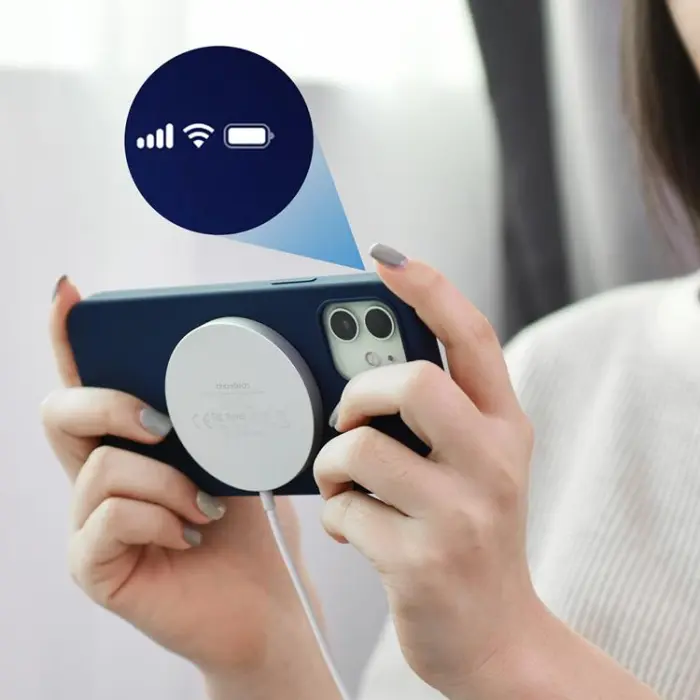 Choetech - Choetech Trådlös Laddare 15W Med USB-C Kabel - Vit