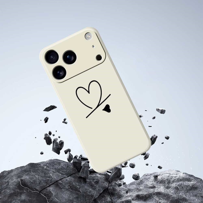 A-One Brand - iPhone 17 Pro Max Mobilskal Love Pattern Printing Straight
