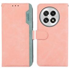 ABEEL - ABEEL OnePlus 13 Pl&aring;nboksfodral Splicing Konstl&auml;der Flip RFID-Skydd - Rosa