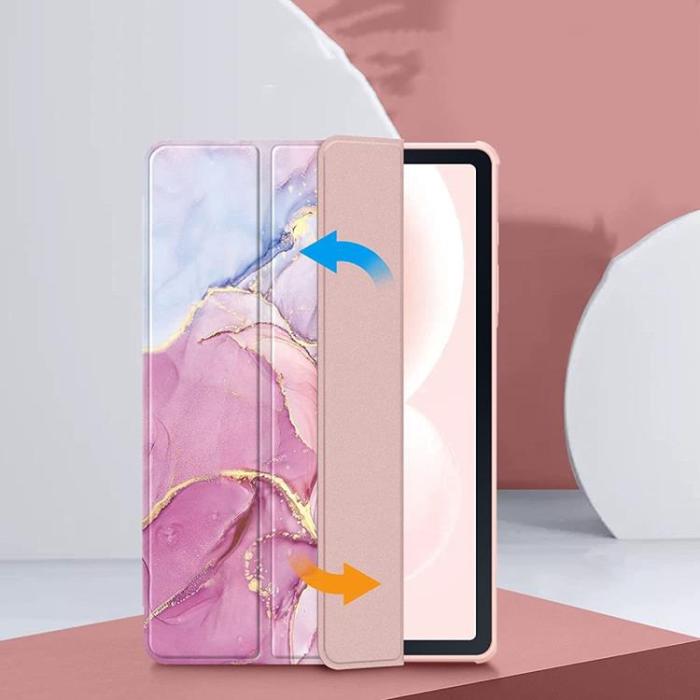 Tech-Protect - Galaxy Tab S6 Lite (2020/2022) Fodral Hybrid Smart - Marble
