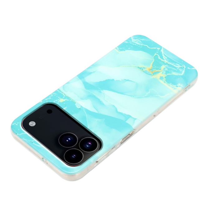 A-One Brand - iPhone 17 Pro Mobilskal Marble Pattern Painted TPU - Grön