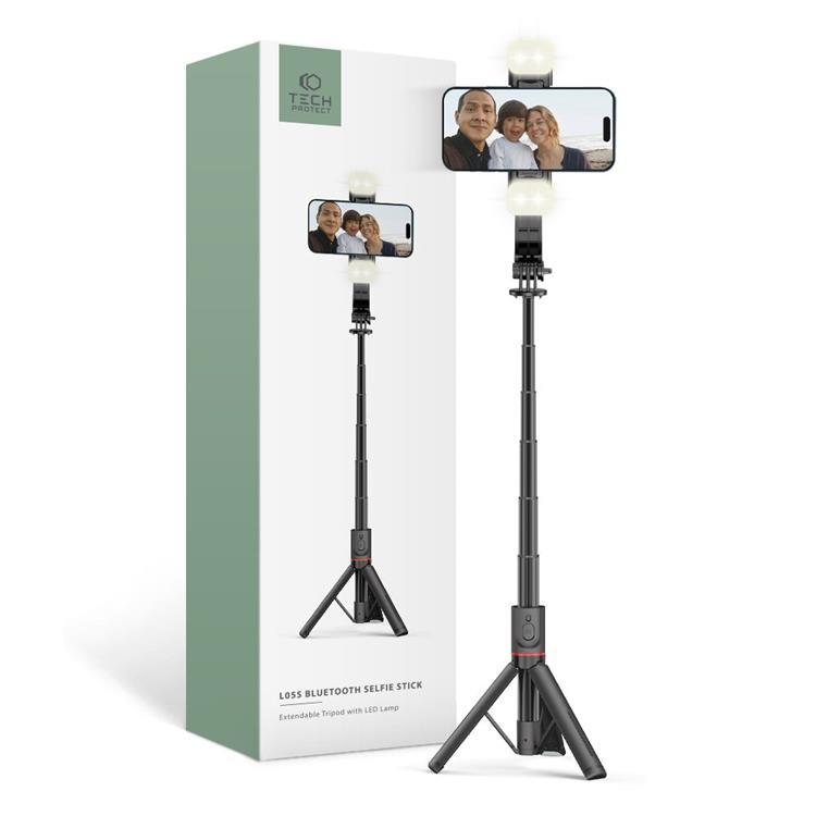 Tech-Protect Bluetooth Selfie Stick Tripod Med LED Light L05S - Svart | 264 | AlltMobil