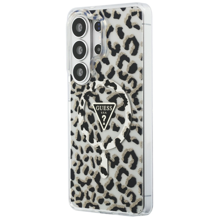 Guess - Guess Mobilskal För Galaxy S26 Ultra MagSafe IML Leopard Print Triangle