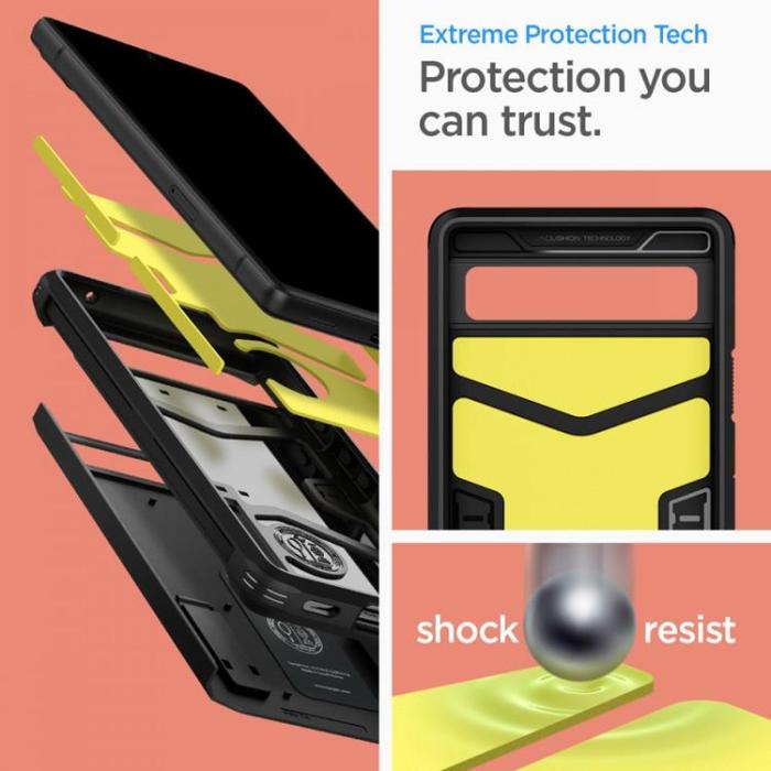 Spigen - Spigen Tough Armor Skal Google Pixel 6a - Svart