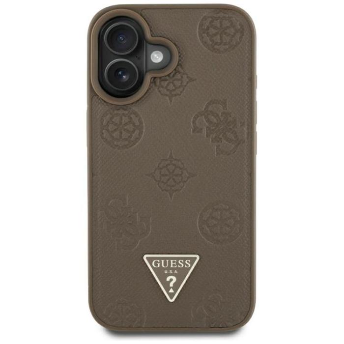 Guess - Guess iPhone 16 Mobilskal MagSafe Hot Stamp Peony Triangle