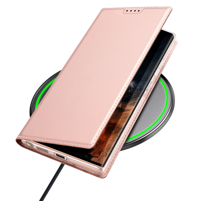Dux Ducis - Dux Ducis Galaxy S23 Ultra Plånboksfodral Skin Series - Rosa Guld