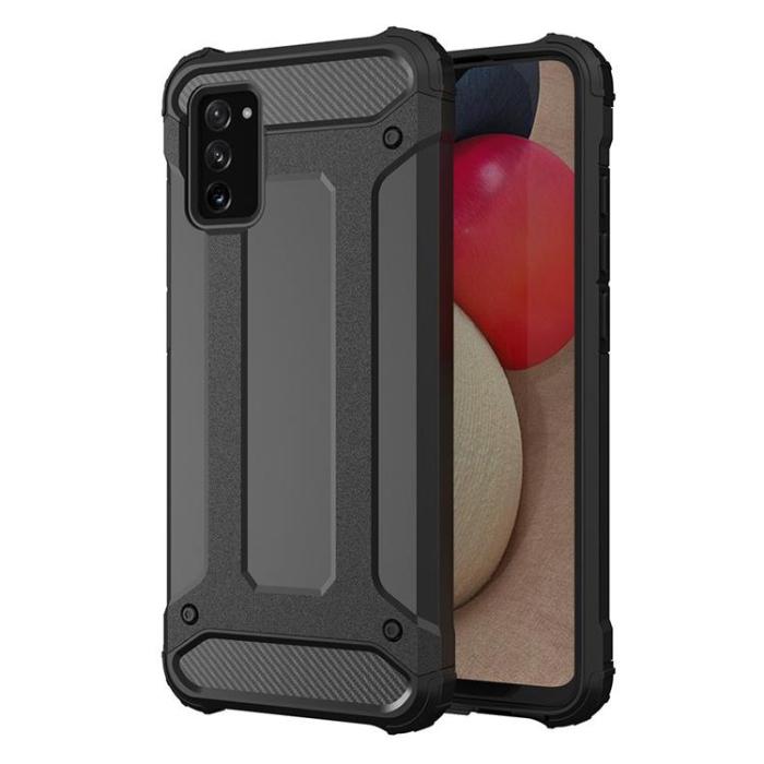 OEM - Galaxy A03s Skal Hybrid Armor Tough Rugged - Svart