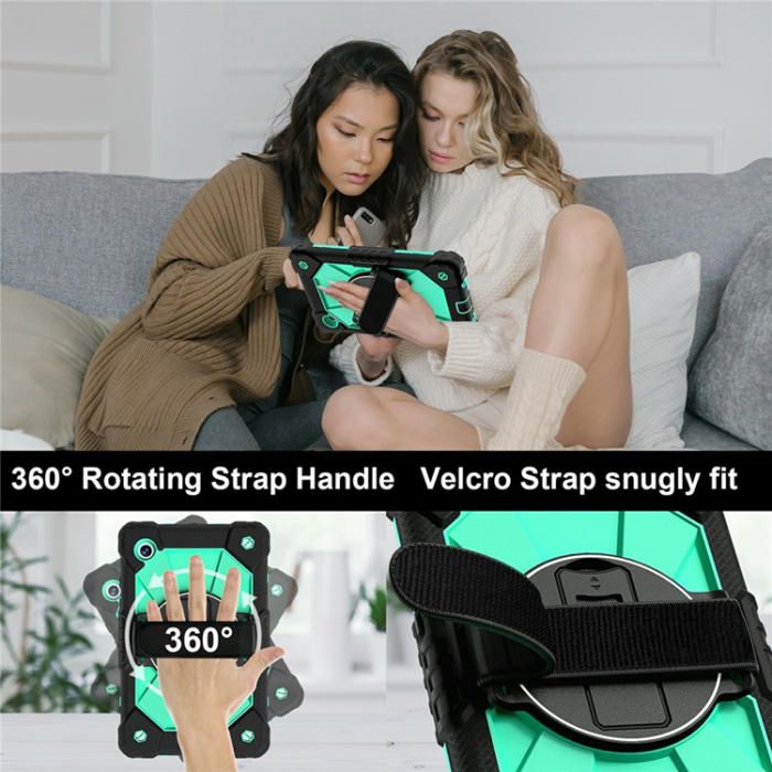 A-One Brand - Galaxy Tab A11 Skal Kickstand - Svart/Mint Grön