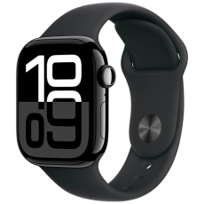 Apple - Apple Watch Series 10 42mm GPS + Cellular (Jet Black Aluminium)