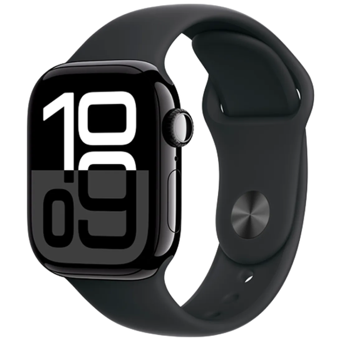 Apple - Apple Watch Series 10 42mm GPS + Cellular (Jet Black Aluminium)