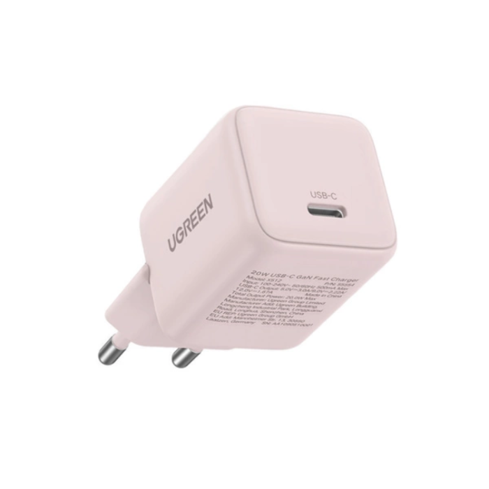 Ugreen - Ugreen GaN Snabbladdare 20W 1 x USB-C X512 - Rosa