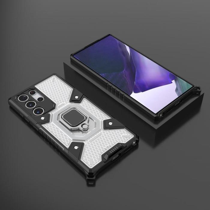 OEM - Ring Kickstand Skal Galaxy S22 Ultra 5G - Vit