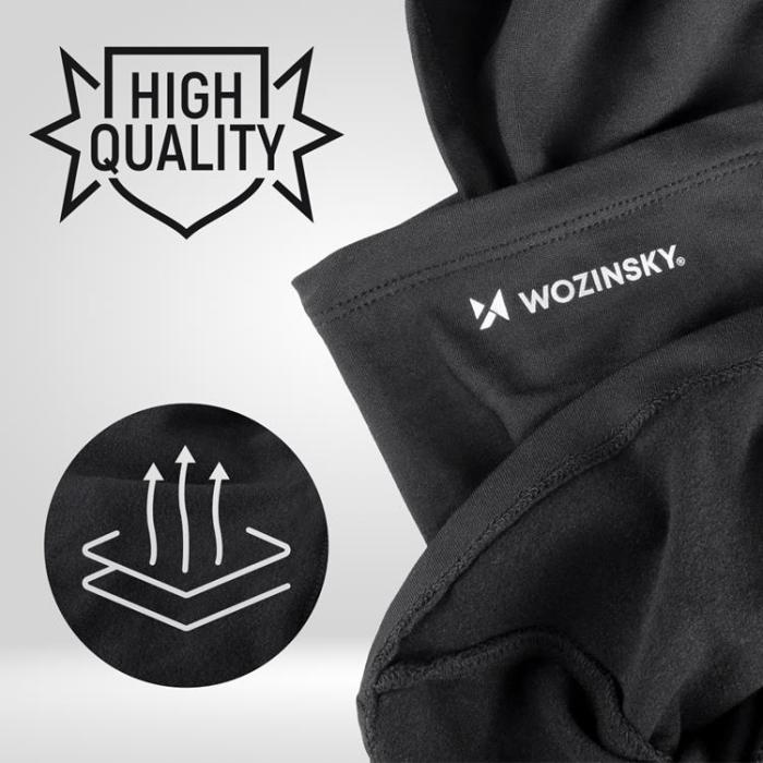 Wozinsky - Wozinsky Balaclava WTBBK2 XL Termisk Under Hjälm - Svart