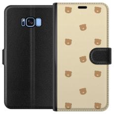 iSecrets - Pl&aring;nboksfodral till Samsung Galaxy S8 med Bj&ouml;rnm&ouml;nster