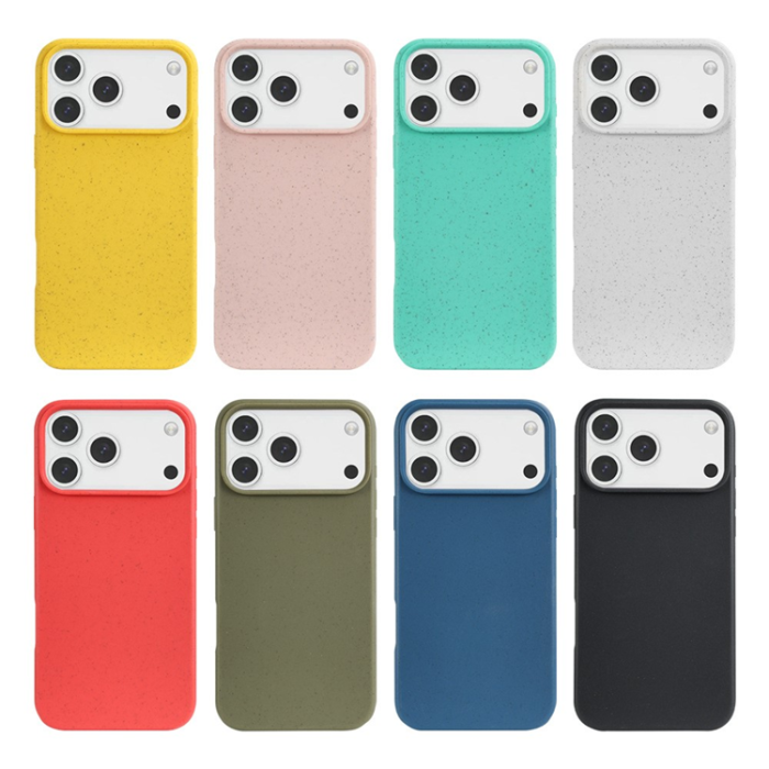 A-One Brand - iPhone 17 Pro Max Mobiskal Biodegradable Wheat Straw+TPU - Grön