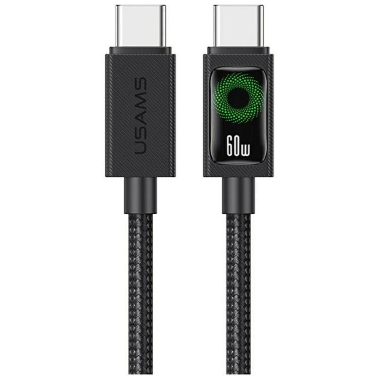 USAMS USB-C till USB-C 60W Kabel 1.2m U92 - Svart | 3541 | AlltMobil