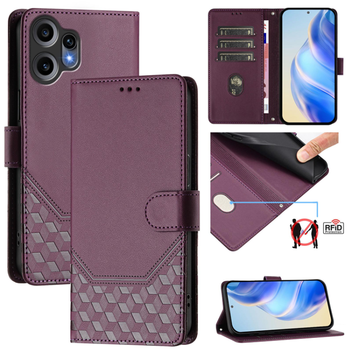 A-One Brand - Nothing CMF Phone 2 Pro Plånboksfodral Imprinted Honeycomb RFID