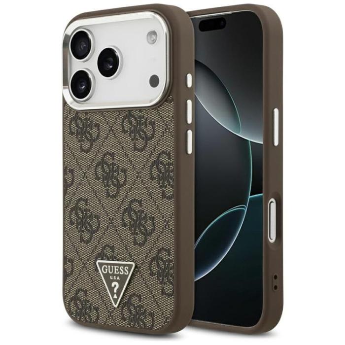 Guess - Guess iPhone 17 Pro Mobilskal MagSafe 4G Triangle Logo - Brun