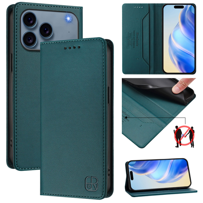 RINACASIS - RINACASIS iPhone 17 Pro Max Plånboksfodral RC01 RFID - Mörkgrön