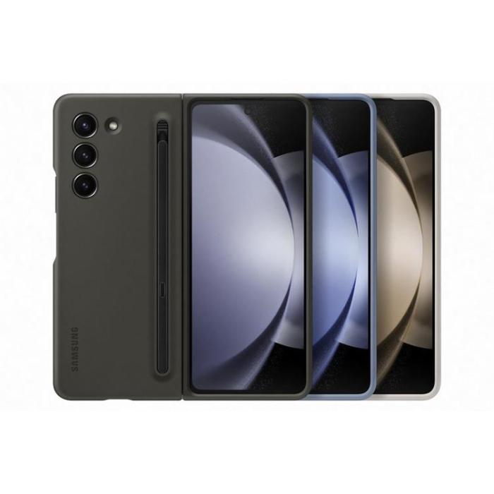 Samsung - Samsung Galaxy Z Fold 5 Mobilskal Silikon med Stylus - Svart