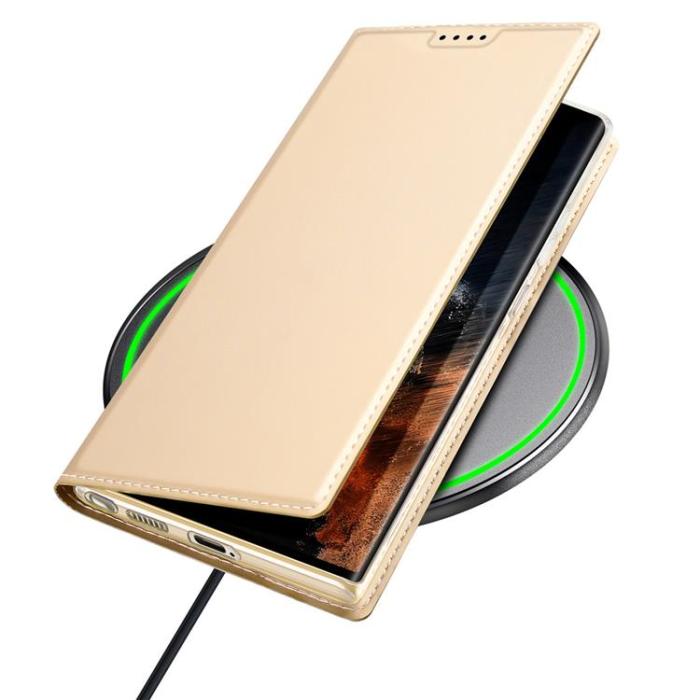 Dux Ducis - Dux Ducis Galaxy S23 Ultra Plånboksfodral Skin Series - Guld