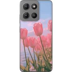 iSecrets - Mobilskal till Motorola Moto G15 Power med Rosa Tulpaner